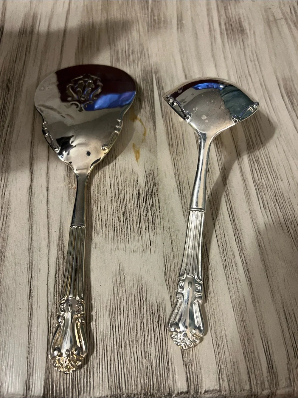 Arthur Court Fleur-de-Lis Meat Serving Spoon Ladle Set w/ Original Box